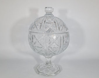 Glasdose Bleikristall Bonboniere