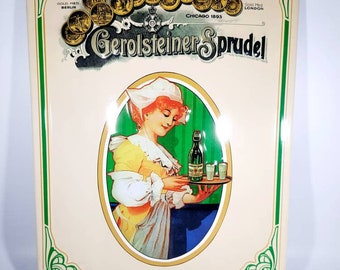 Blechschild Werbung Reklame Gerolsteiner Sprudel Vintage