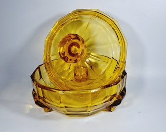 Glas Dose Bonboniere 40er Jahre