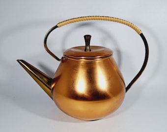 Kupfer Kanne Teekanne 50er Jahre