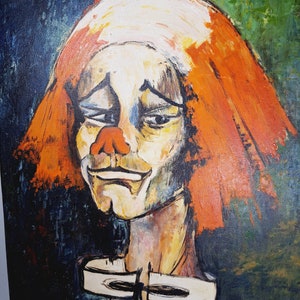 Clown Harlequin Painting 60s