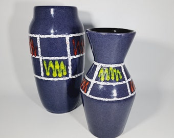 Two purple vases flower vase