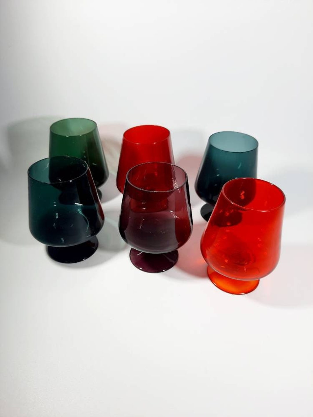 Colorful Glasses Drinking Glasses 60s 60s 1960s Vintage Etsy