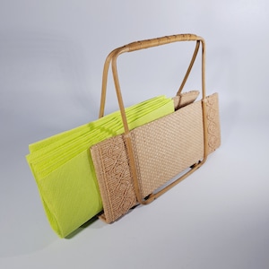 Napkin Holder Napkins Rattan 50s