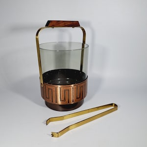 Ice cube container ice bucket copper 60s