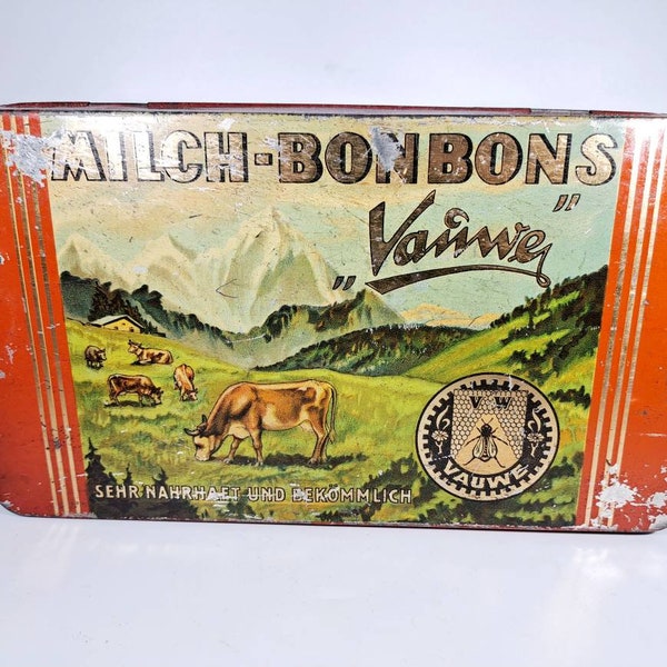 Blechdose Vintage Bonbons 40er Jahre