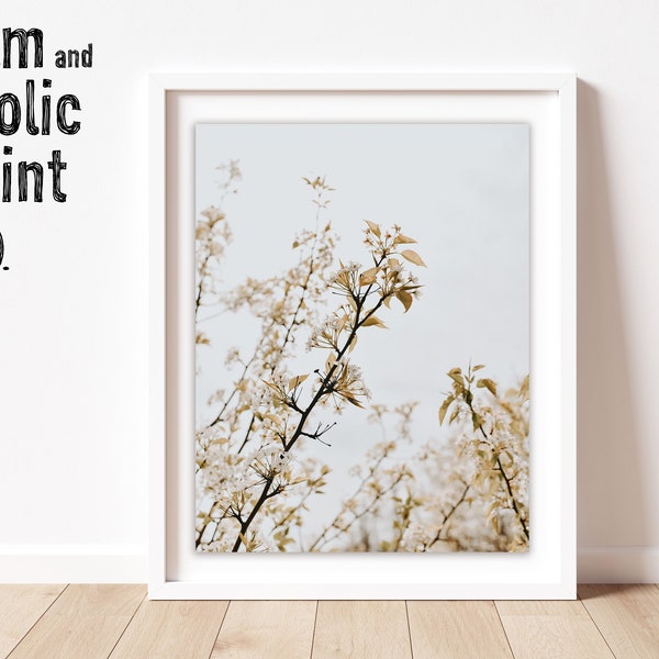 DIGITAL DOWNLOAD Minimalist Nature Tree Art Print | Nature Photography, Rustic Farmhouse Decor, Wall Art, Instant Download