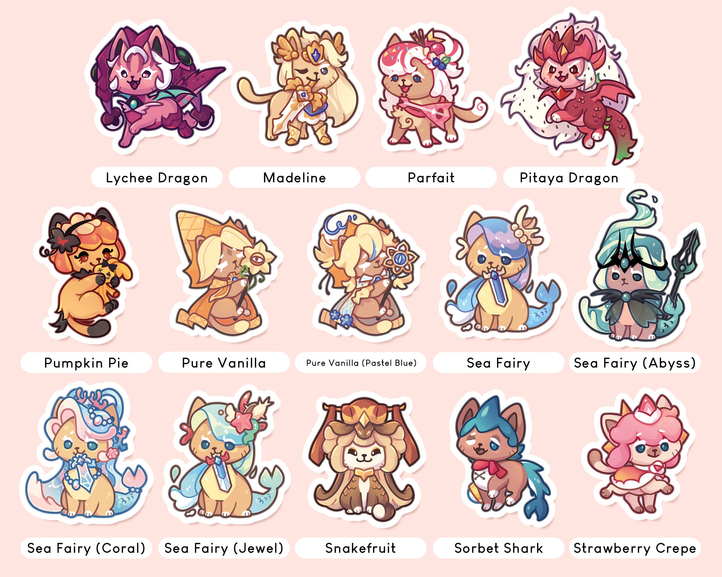 Cookie Cats Vol 2 CRKCROB Glossy Vinyl Cookie Run Video Etsy Canada