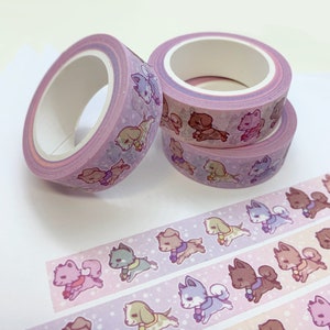 Ruban adhésif Washi Canine Warriors | OKAMI Chiens colorés mignons Kawaii