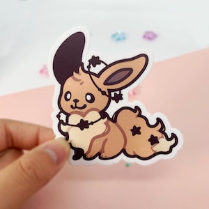 Eeveelution Stickers | PKMN Matte Vinyl Cute Animals Video Game Laptop Journal Planner