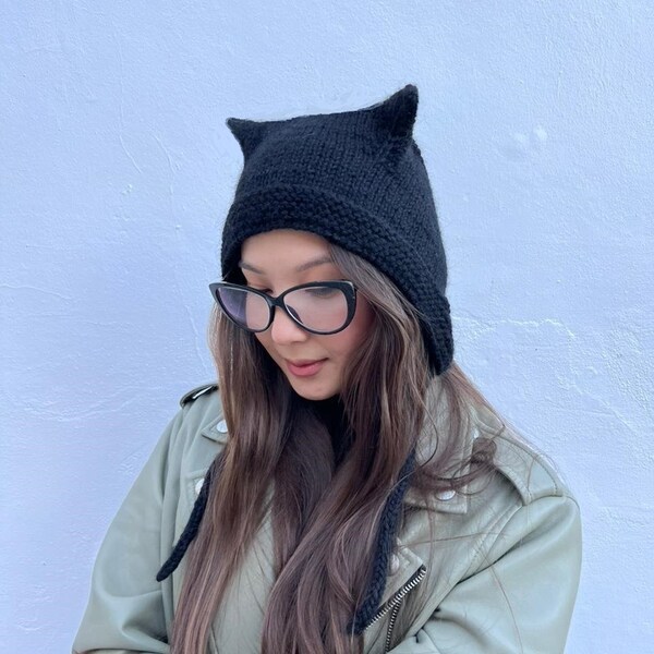 Knit Aviator Hat Etsy