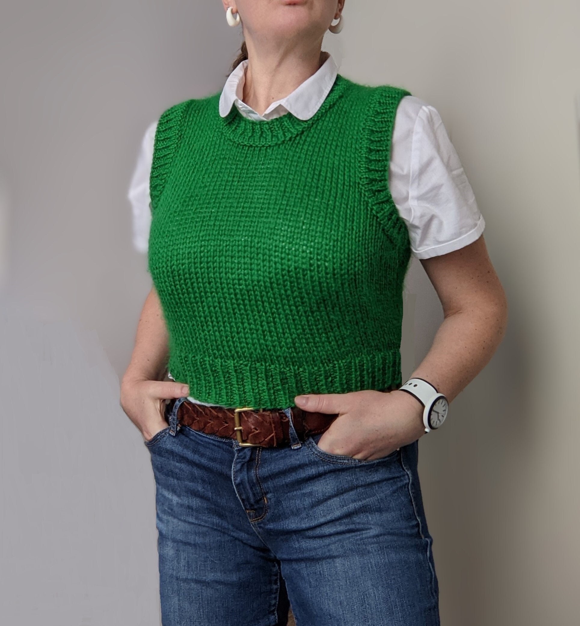 Emerald Green Vest Lace Knitted Top Mohair Knitted Top - Etsy Canada