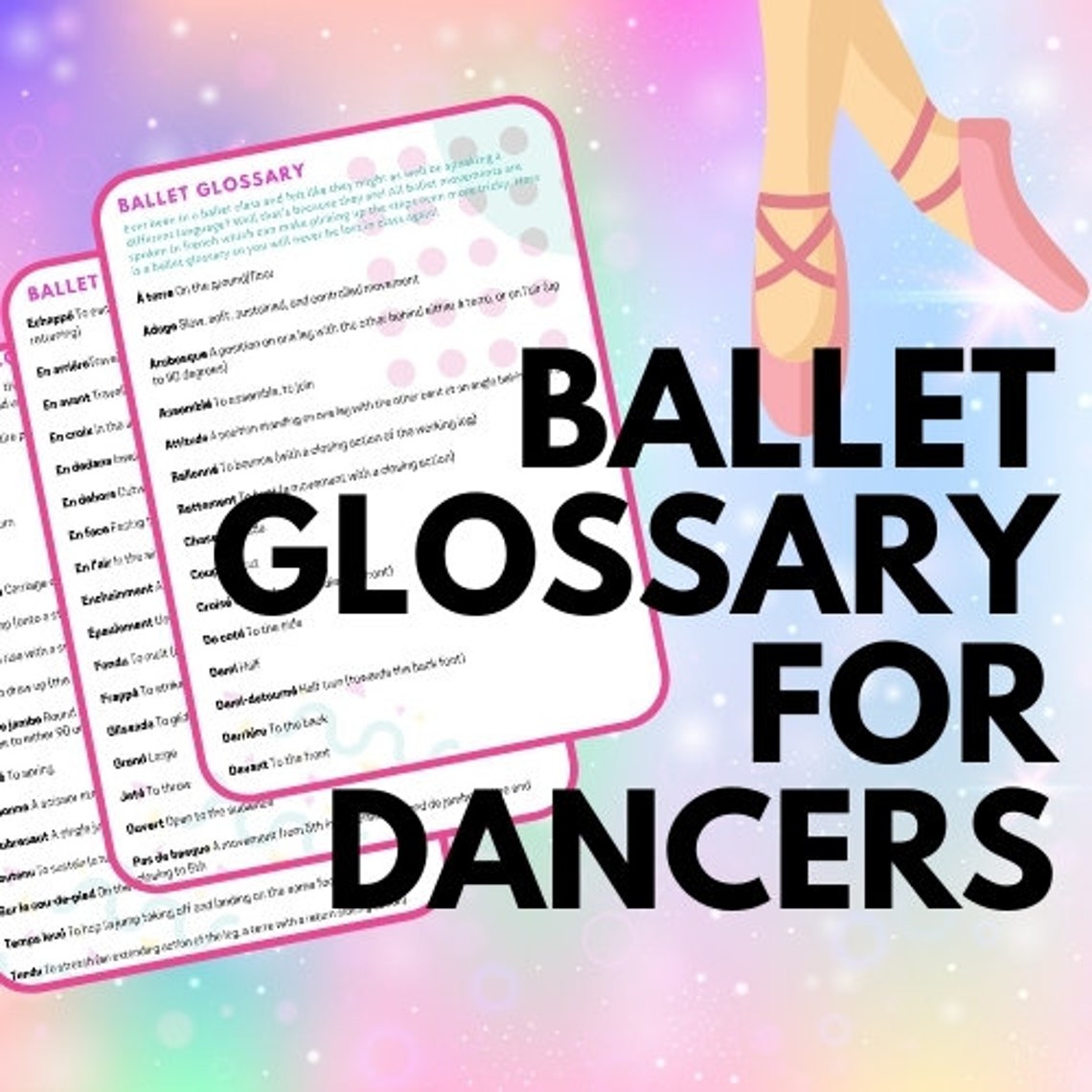 Glossary for Ballet Dancers Etsy