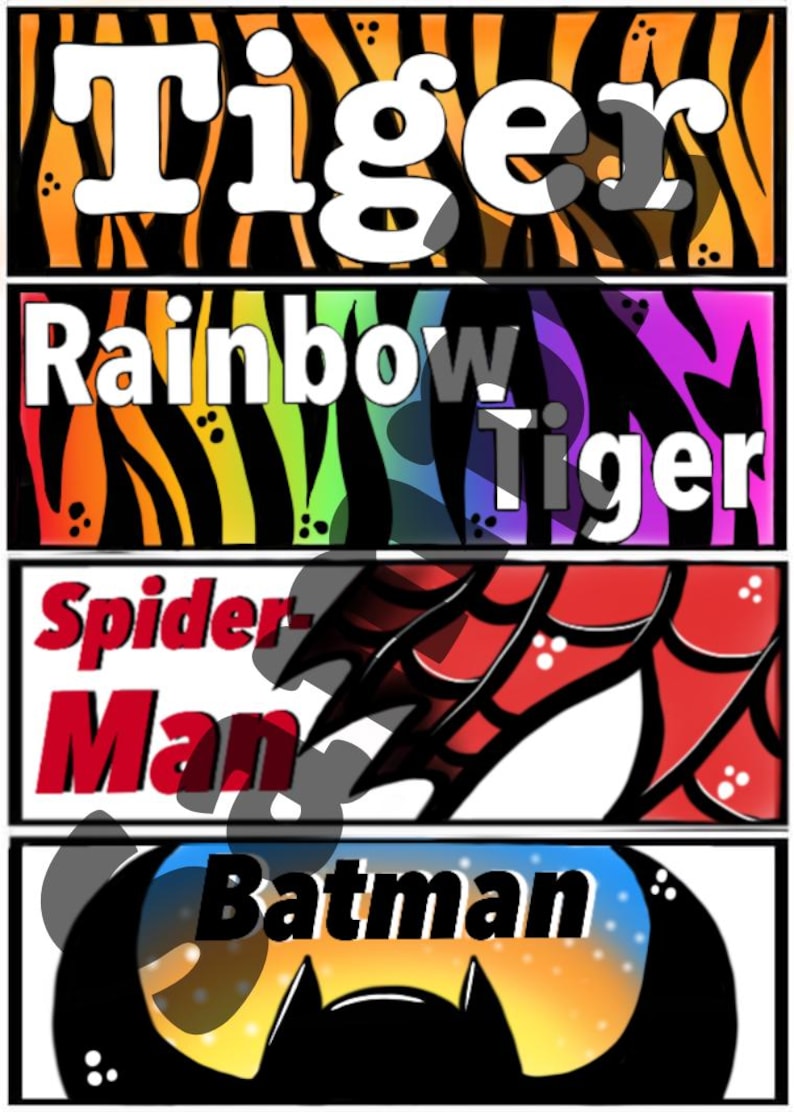 Basic Face Painting Word Board, Printable Sign, Boys and Girls Design ...