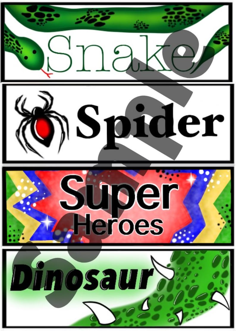 Basic Face Painting Word Board, Printable Sign, Boys and Girls Design ...