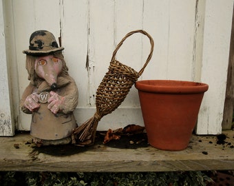 Mangeoire pour oiseaux en saule