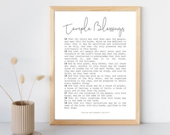 Temple Blessings | Latter-Day Saint Temple | Kirtland Temple Dedication | Blessings of the Temple | Digital Download | Instant Printable