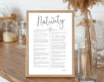 Nativity | Birth of Christ | Christmas Decor | Luke 2 | Life of Christ | Jesus Christ | Digital Download | Christmas Neighbor Gift