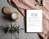 Peter Walks on Water | Mental Health Art | Grief Gift | Scripture Print | Christian Wall Decor | Office Decor | Bible Verse Wall Art