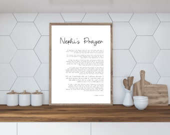 Nephi's Prayer | Scripture Print | Come Follow Me 2024 | Scripture Insert | Book of Mormon Handout | Mother's Love