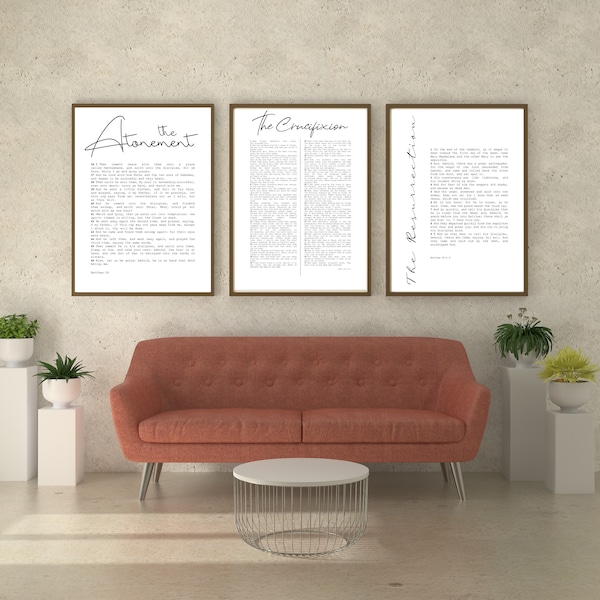 The Life of Christ | The Atonement | The Crucifixion | The Resurrection | Bible Story Wall Art | The Story of Jesus | Easter Wall Art