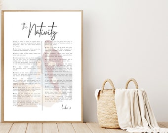 Nativity Picture | Birth of Christ | Christmas Decor | Luke 2 | Life of Christ | Jesus Christ | Digital Download | Christmas Neighbor Gift