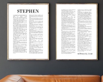 Stephen | Come Follow Me 2023 | Apostles| New Testament | Prophet | Christian Scripture Art | Scripture Wall Print | Bible Art