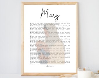 Mary Picture  | The Nativity | The Birth of Christ | Christmas Decor | Christmas Wall Art | Gift for Her | Holiday Wall Print | Digital Art