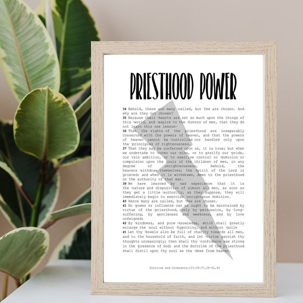 Priesthood Power | Young Men Printable | Latter-Day Saint Poster | Aaronic Priesthood | Melchizedek Priesthood | LDS Print | Come Follow Me