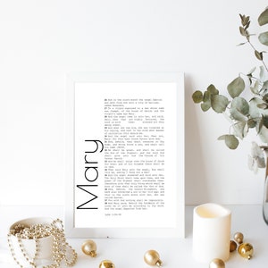 Mary | The Nativity | The Birth of Christ | Christmas Decor | Christmas Wall Art | Gift for Her | Holiday Wall Print | Digital Art