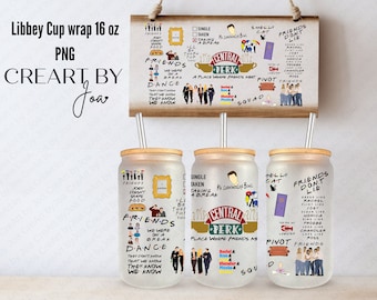 Envoltura de taza Libbey de 16 oz (Friends)