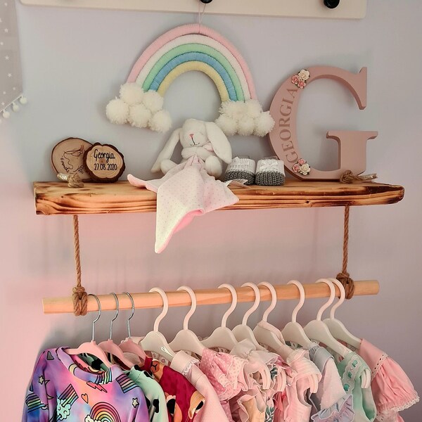 Nursery Shelf With Rail Etsy UK