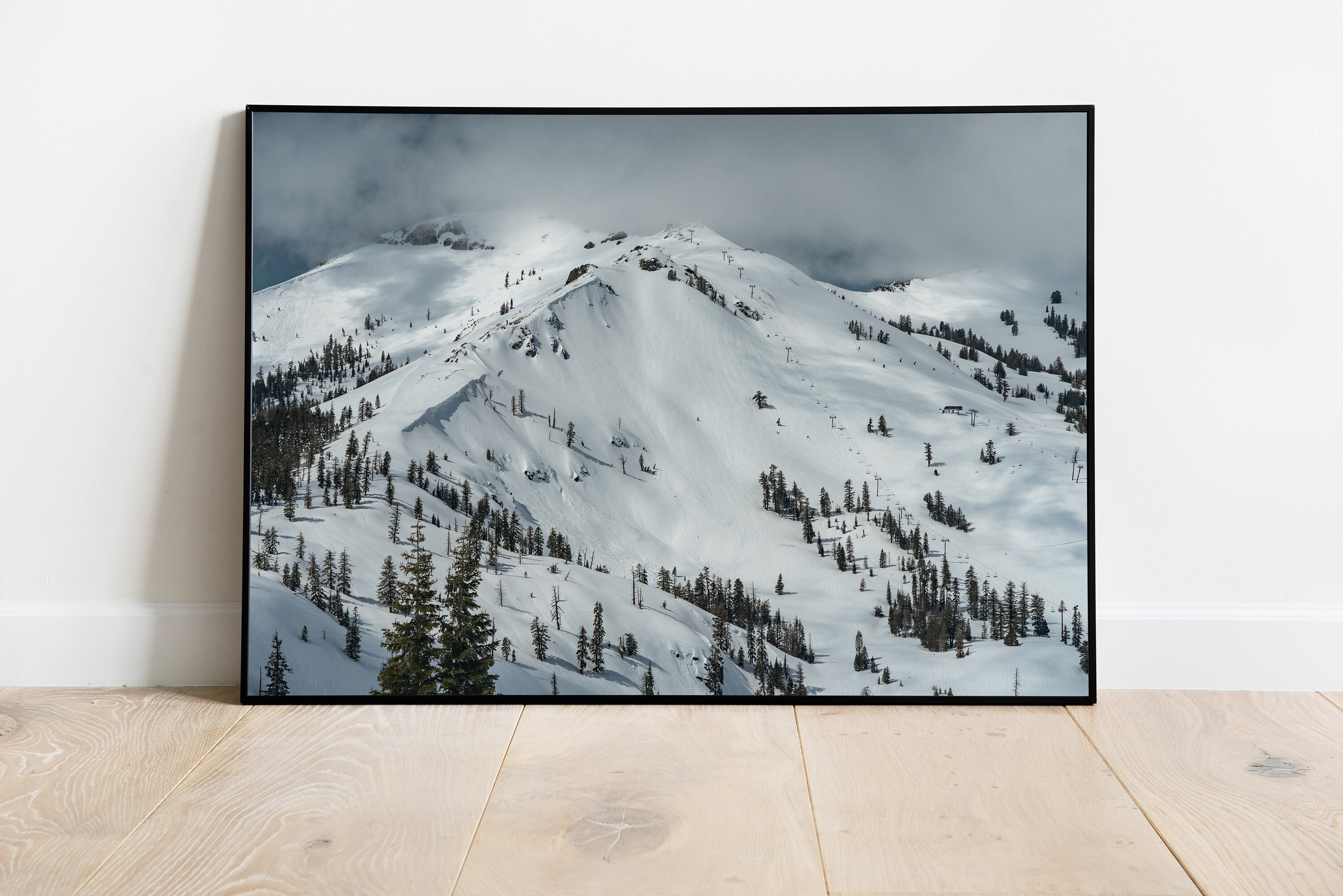 131_headwall Zone at Palisades Tahoe, Lake Tahoe Wall Art, Ski Lift