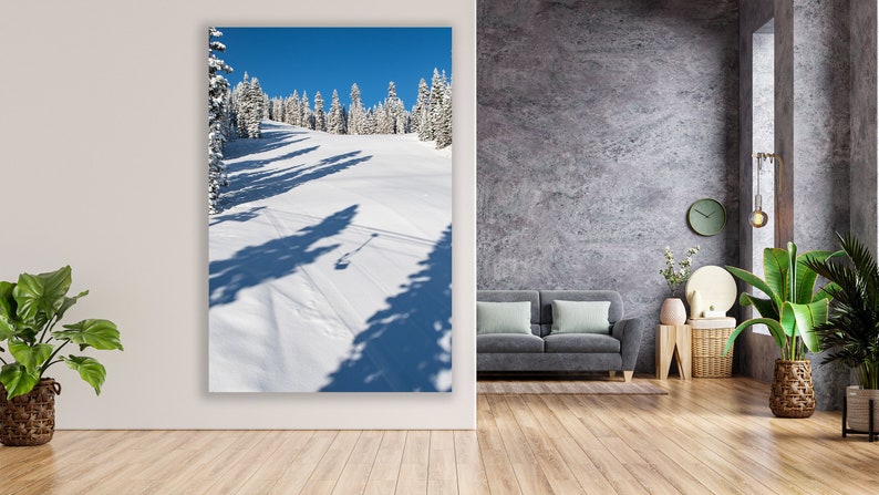 66_Fresh Snow Ski Lift, Lake Tahoe, California, Ski Lift Wall Art, Ski Lift Chair, ski decor, ski art, snowboard, snowboarding decor image 1