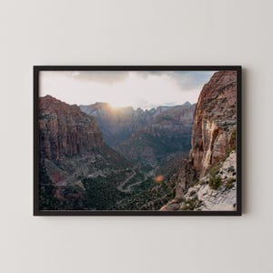 101_Zion National Park Pine Creek Canyon Overlook, Utah Desert Wall Art, National Park Art, National Park Prints