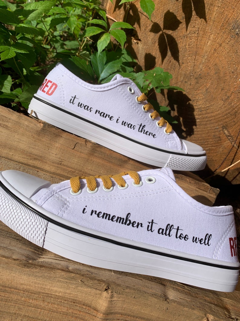 All Too Well Lyrics Lace Up Sneakers 