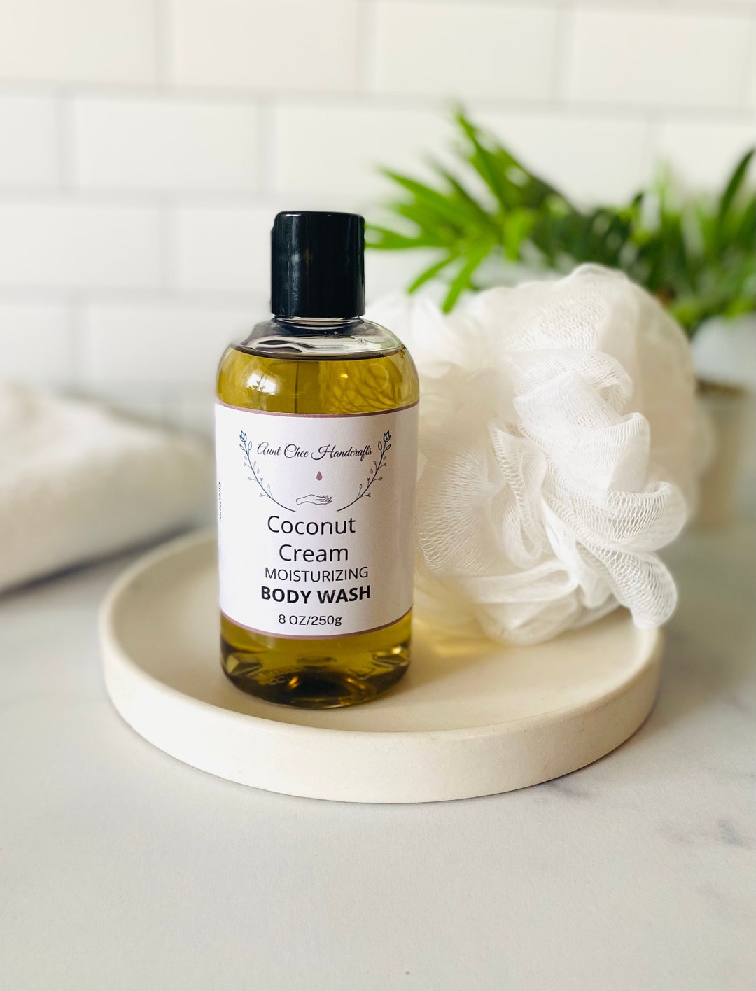 Coconut Cream Body Wash Shower Gel Bubble Bath Liquid Soap Etsy