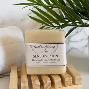 Sensitive Skin Handmade Soap. Unscented Soap, Soap for Sensitive Skin, Homemade Soap, Natural Soap, Cold Process Soap, Artisan Soap