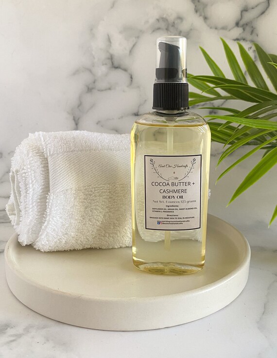 Cocoa Butter and Cashmere Body Oil Natural Body Oil After Etsy