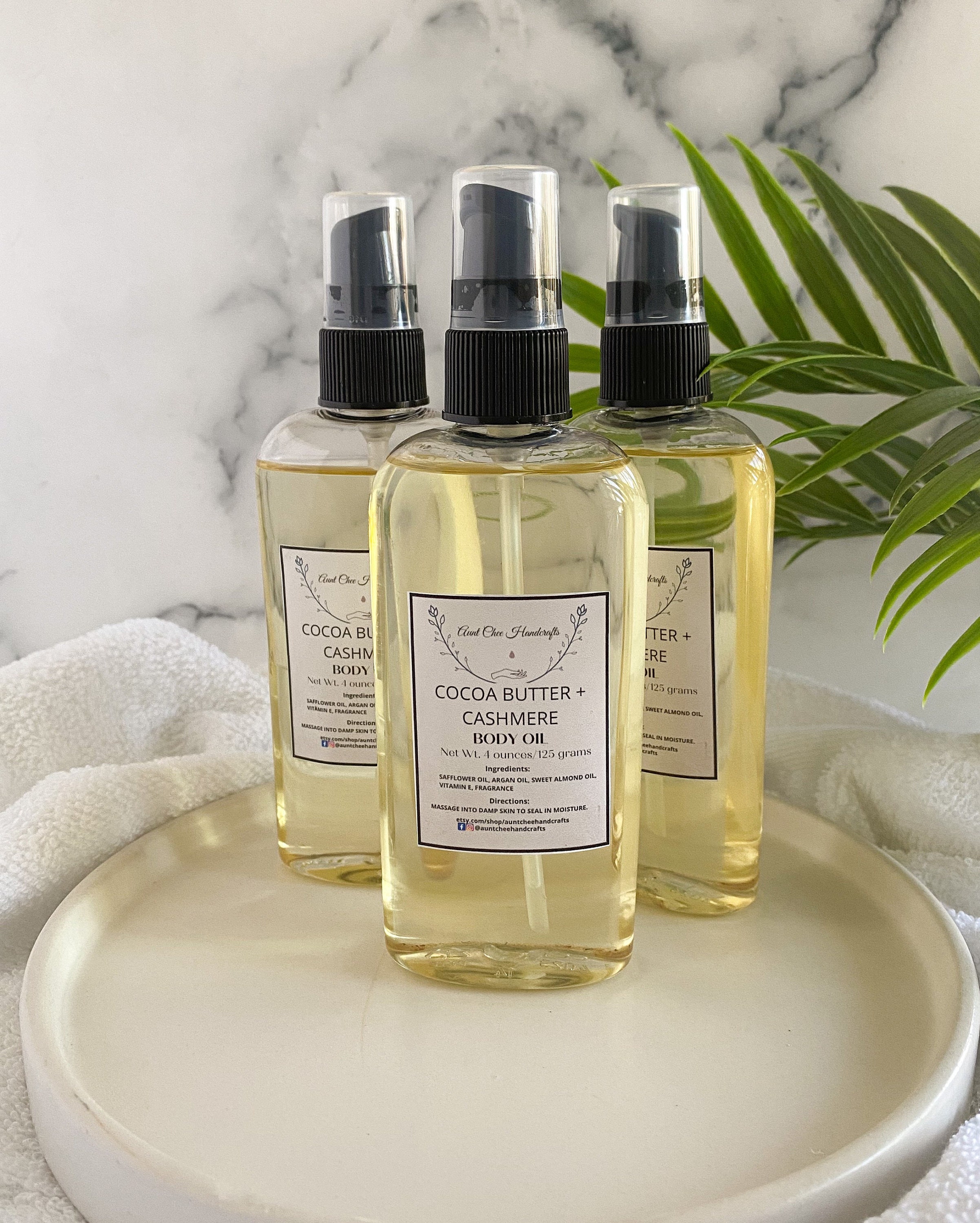 Cocoa Butter and Cashmere Body Oil Natural Body Oil After Etsy