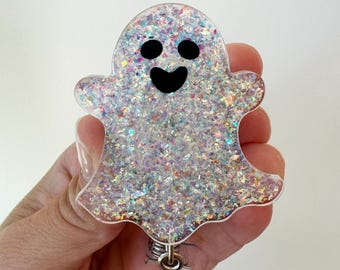 Ghost Badge Reel Retractable Badge reel for halloween Cute fall badge reel for nurses doctors therapist Gift for Nurse Doctor