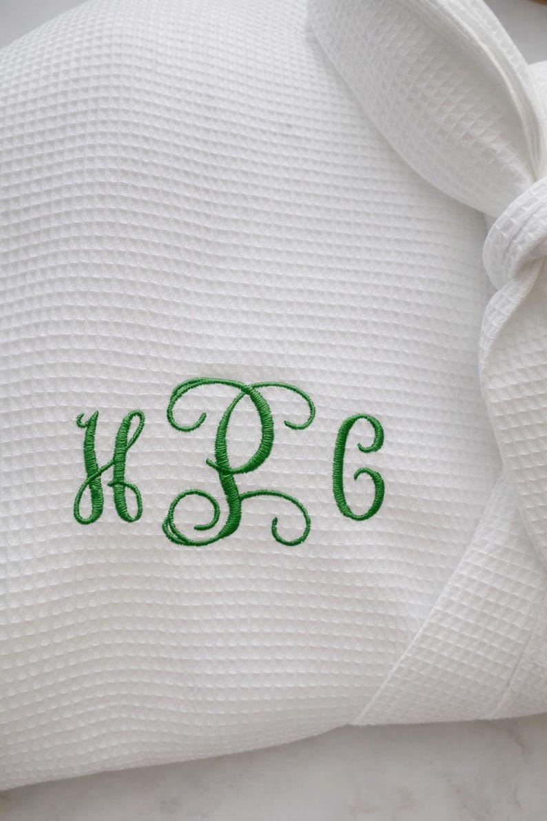 Custom name waffle robe Embroidered personalized bathrobe spa gift Bridesmaid Bathrobe Cotton Waffle Robe Spa Robe Relaxation Gift for her image 15