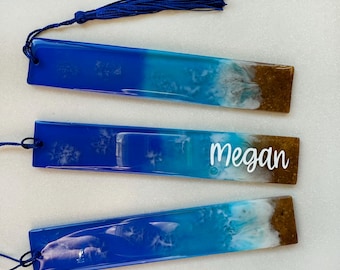 Gift for Beach Lover Gift for Ocean lover Ocean themed gift beach themed gift Personalized Name Bookmark Nautical gift Beach Wedding Favor