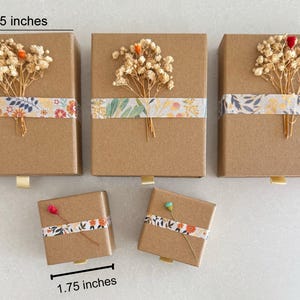 Small favor Gift Box for weddings ring box kraft slide box sturdy kraft box small box for packaging party favor gift box bulk small gift image 9