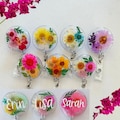 Real Flower Badge Reel for Nurse Gift for Doctor Custom Name Badge Reel for Teacher Therapist Gift Resin Flower Badge Reel Gift for Nurse
