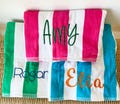 Custom Name Beach Towel Embroidered Beach Towel with name Pool Towel with Name Personalized Beach Pool Towel for Camp Pool Beach Summer Gift