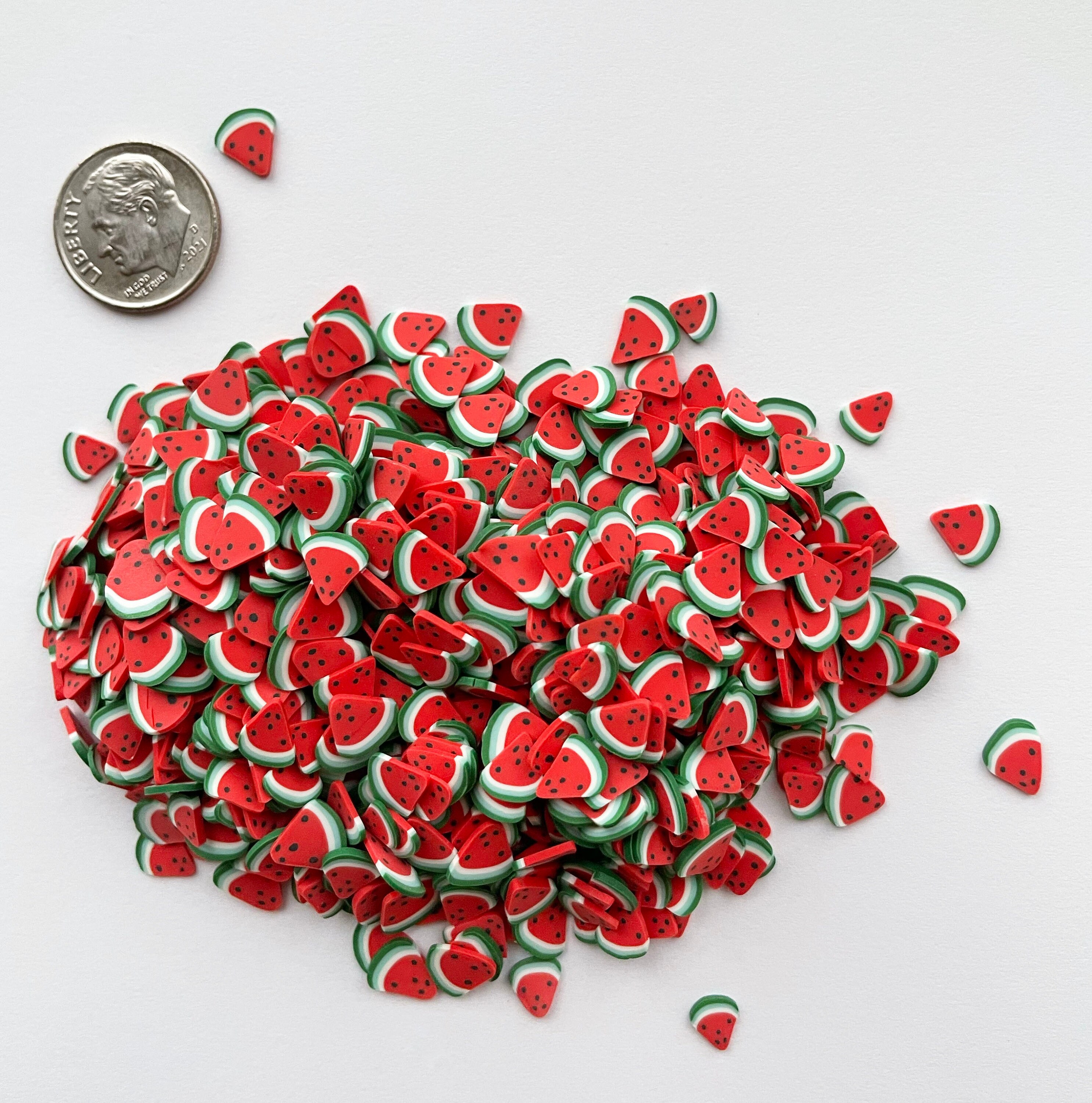 Watermelon Slices Fimos Perfect for Slimecraftsnail Etsy