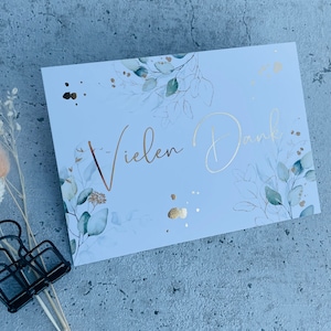 Karte • Vielen Dank Eukalyptus Goldmetallic • EIGENPRODUKTION