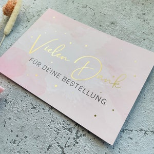 Karte • Vielen Dank rosa Goldmetallic •