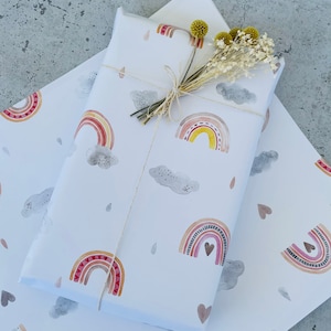 Geschenkpapier Kinder Regenbogen 50x70 cm Geschenke Geschenkverpackung Einpackpapier Geschenkbögen Geburtstag Bestellung Business